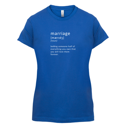 Funny Definition Marriage T Shirt