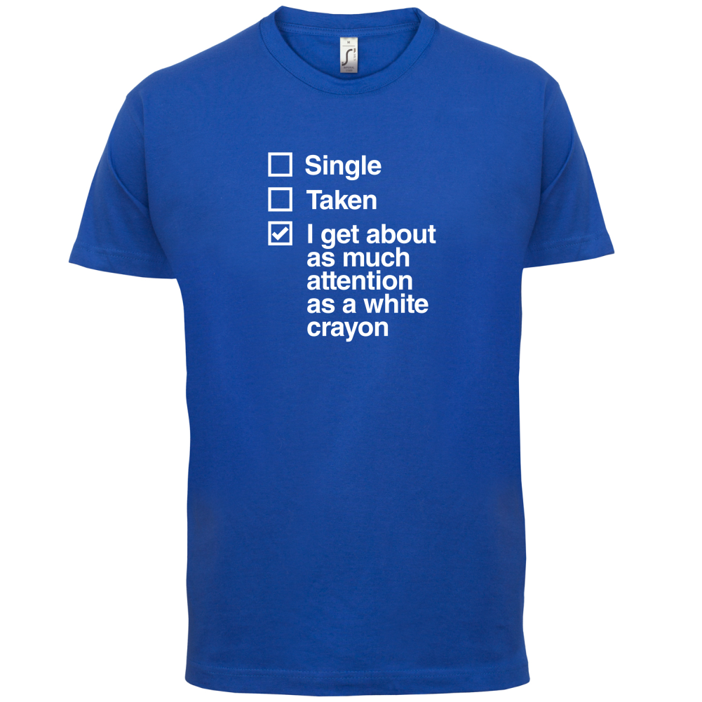 Single Taken White Crayon T Shirt