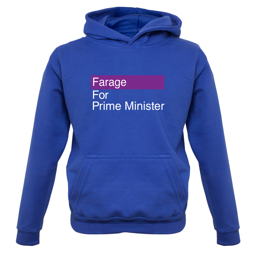 Farage for Prime Minister Kids T Shirt
