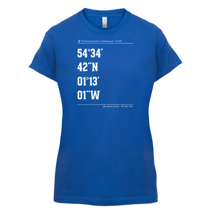 Stadium Coordinates Middlesborough T Shirt