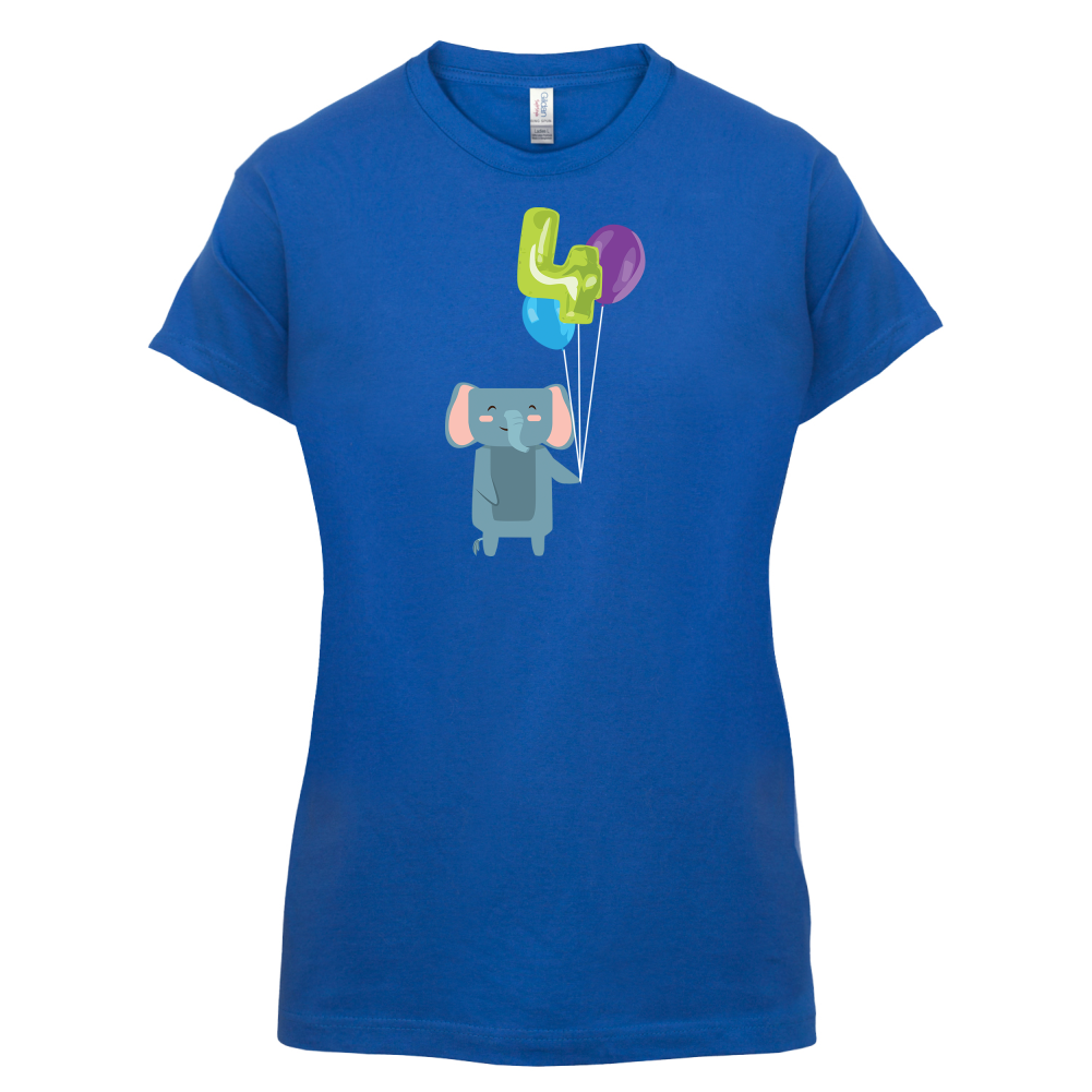 4th Birthday Elephant T Shirt