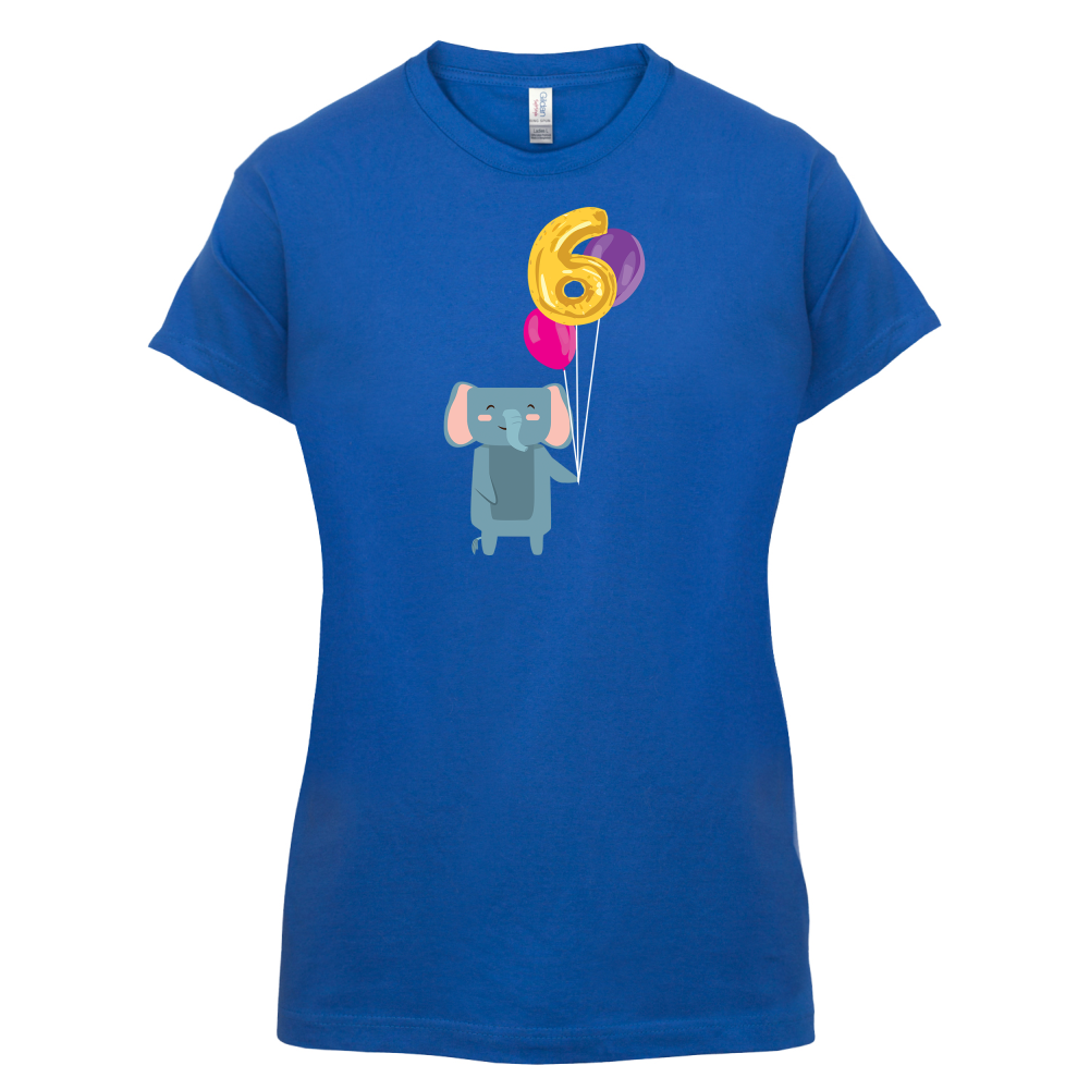 6th Birthday Elephant T Shirt