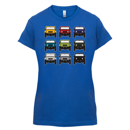 JW 9 Colour Car Grid T Shirt
