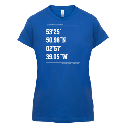 Stadium Coordinates Liverpool T Shirt