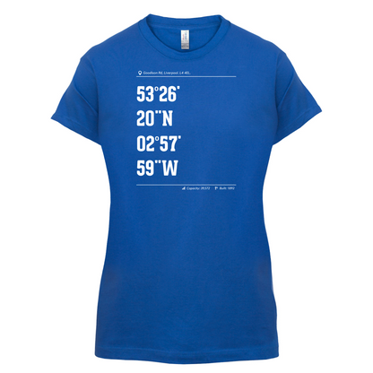 Stadium Coordinates Evertonians T Shirt