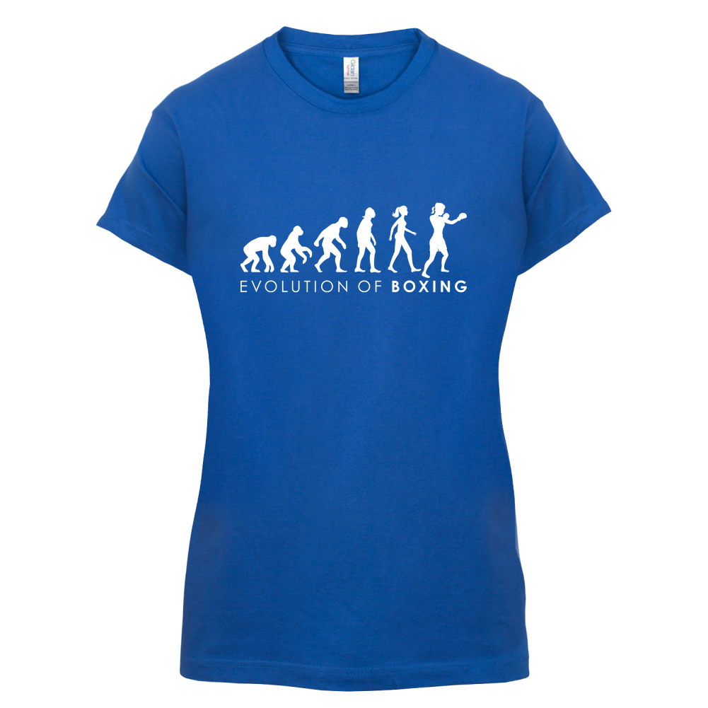 Evolution Of Woman Boxing T Shirt