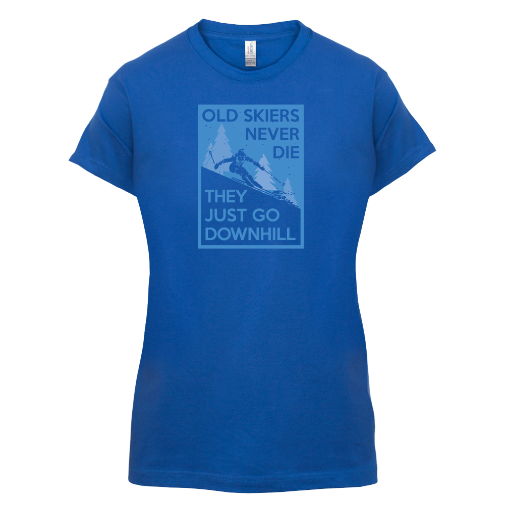 Skiers Go Downhill T Shirt