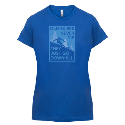 Skiers Go Downhill T Shirt