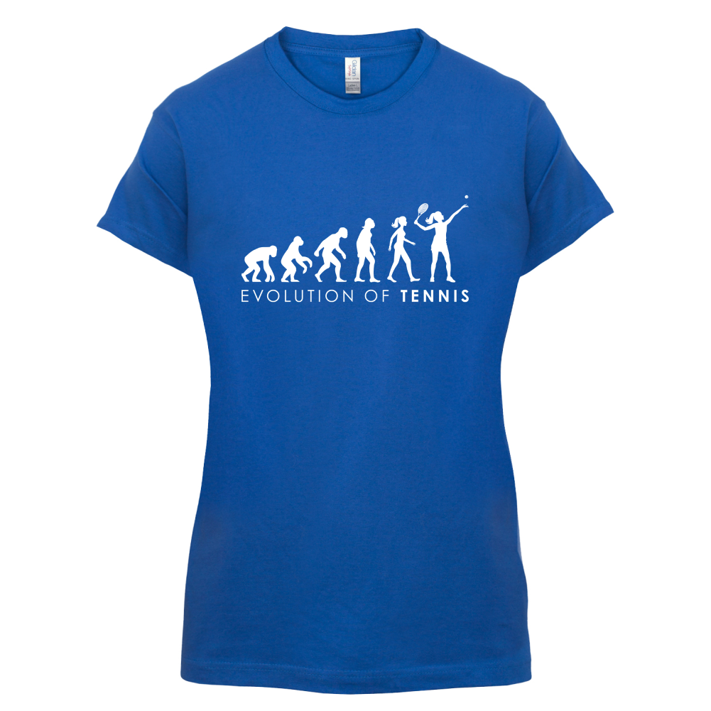 Evolution Of Woman Tennis T Shirt