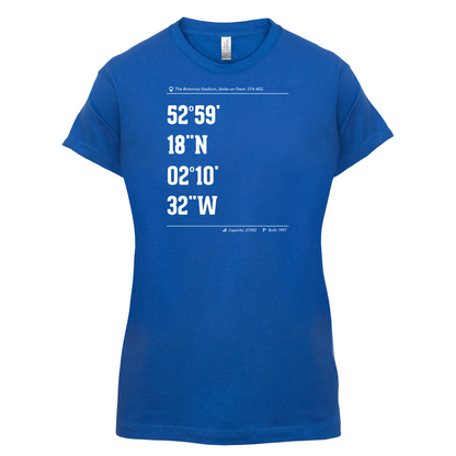 Stadium Coordinates Stoke  T Shirt