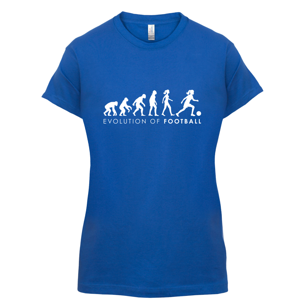 Evolution Of Woman Football T Shirt