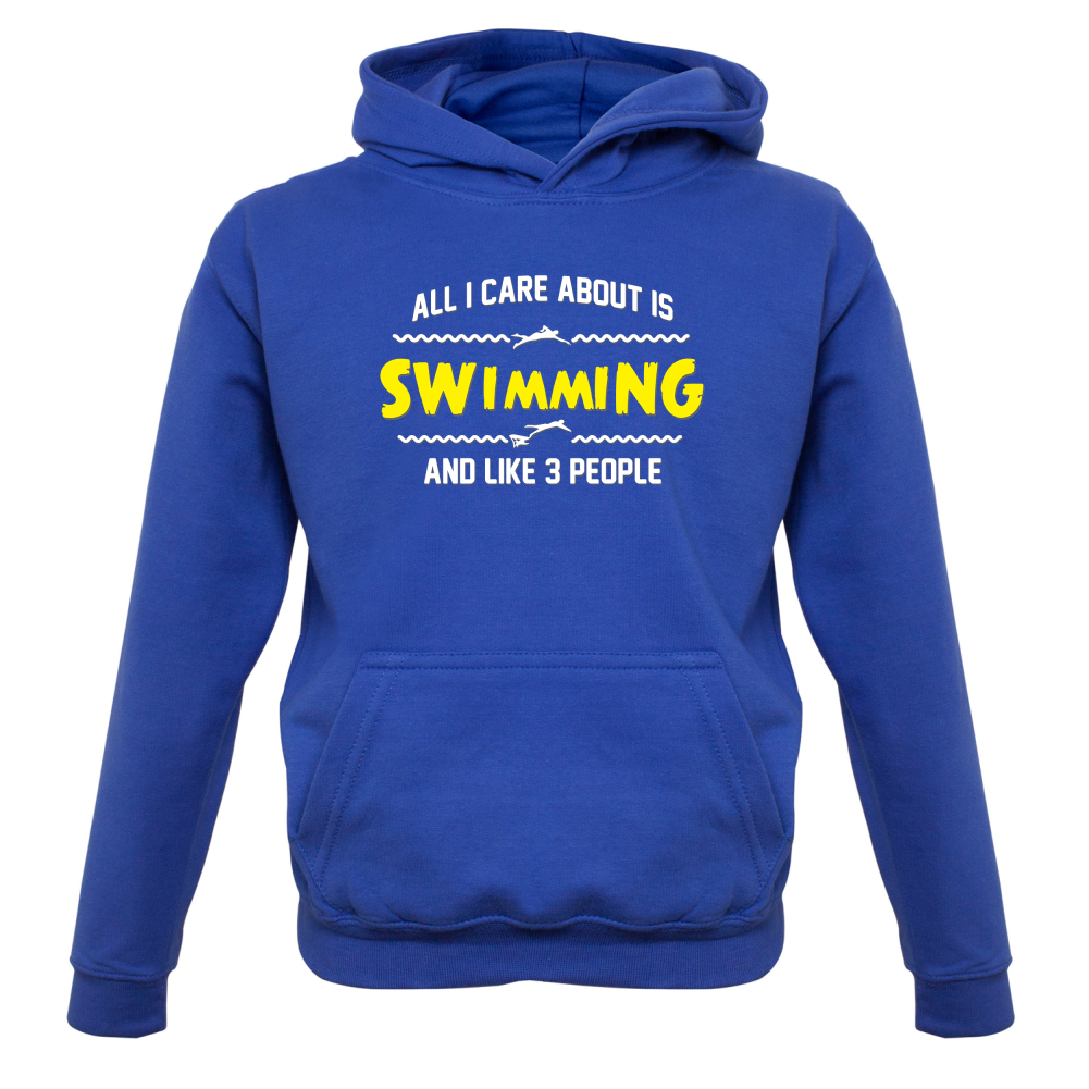 All I Care About Is Swimming Kids T Shirt