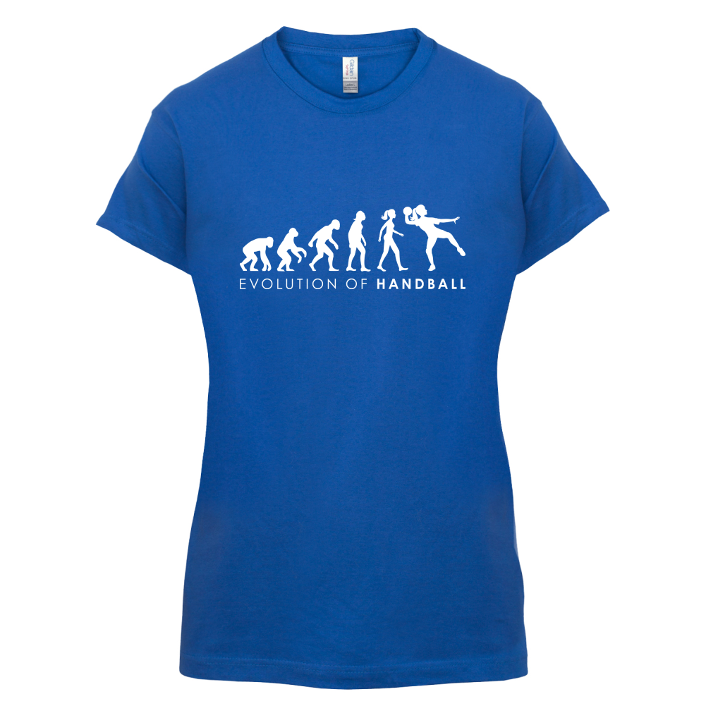 Evolution Of Woman Handball T Shirt