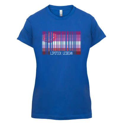 LGBT Barcode Flags - Lipstick Lesbian T Shirt