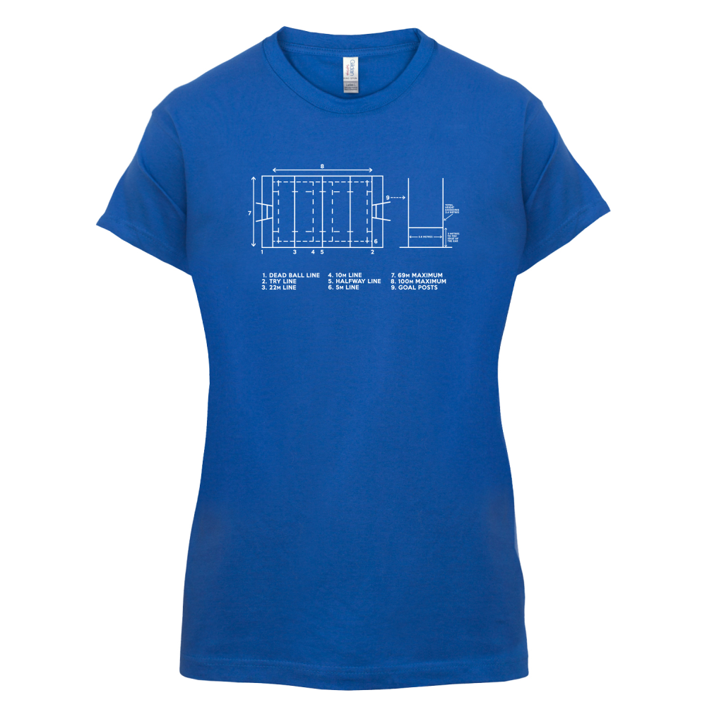 Rugby Pitch Diagram T Shirt