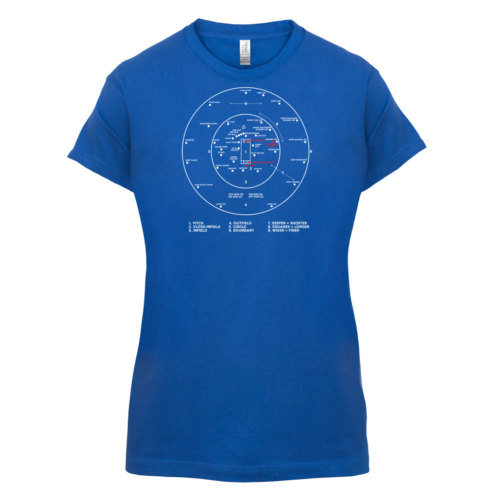 Cricket Ground Diagram T Shirt