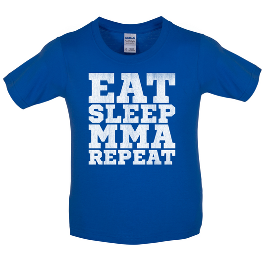 Eat Sleep MMA REPEAT Kids T Shirt