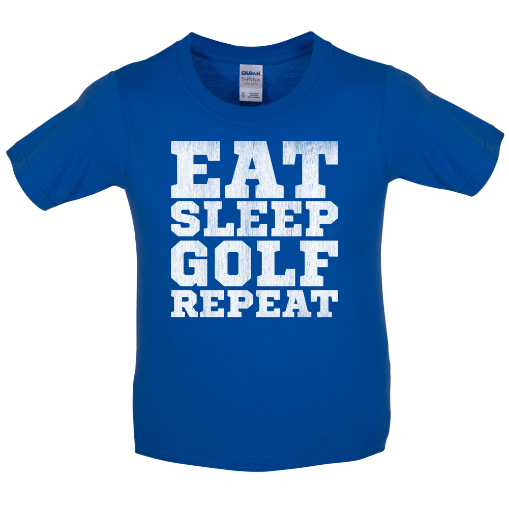 Eat Sleep Golf REPEAT Kids T Shirt