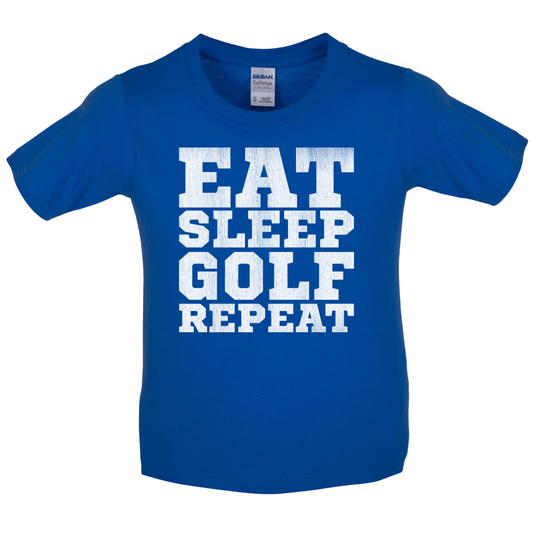 Eat Sleep Golf REPEAT Kids T Shirt