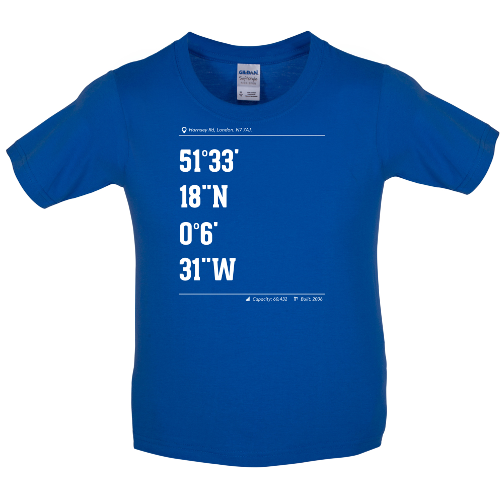 Stadium Coordinates Gunners Kids T Shirt