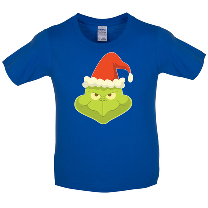 Grinch Face Kids T Shirt