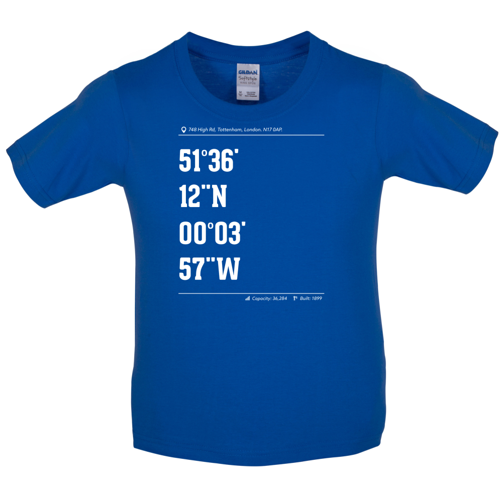 Stadium Coordinates Tottenham Kids T Shirt
