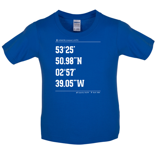 Stadium Coordinates Liverpool Kids T Shirt