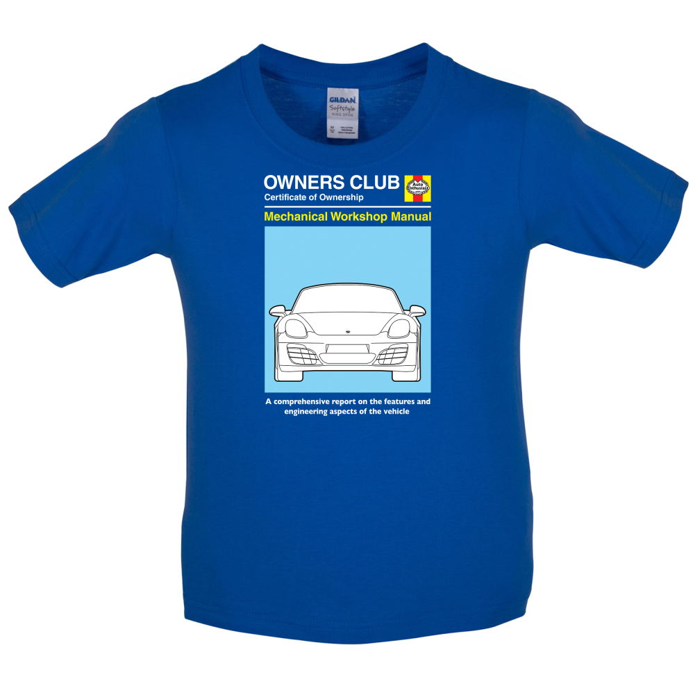 Car Owners Manual 981 Turbo Kids T Shirt