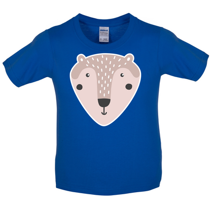 Smiley Face Mr Bear Kids T Shirt