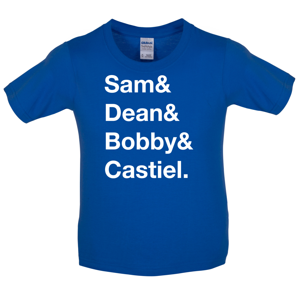 Sam & Dean & Bobby & Castiel Kids T Shirt