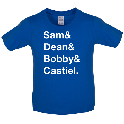 Sam & Dean & Bobby & Castiel Kids T Shirt