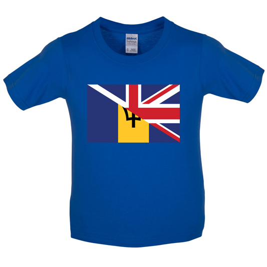Half Barbados Half UK Kids T Shirt