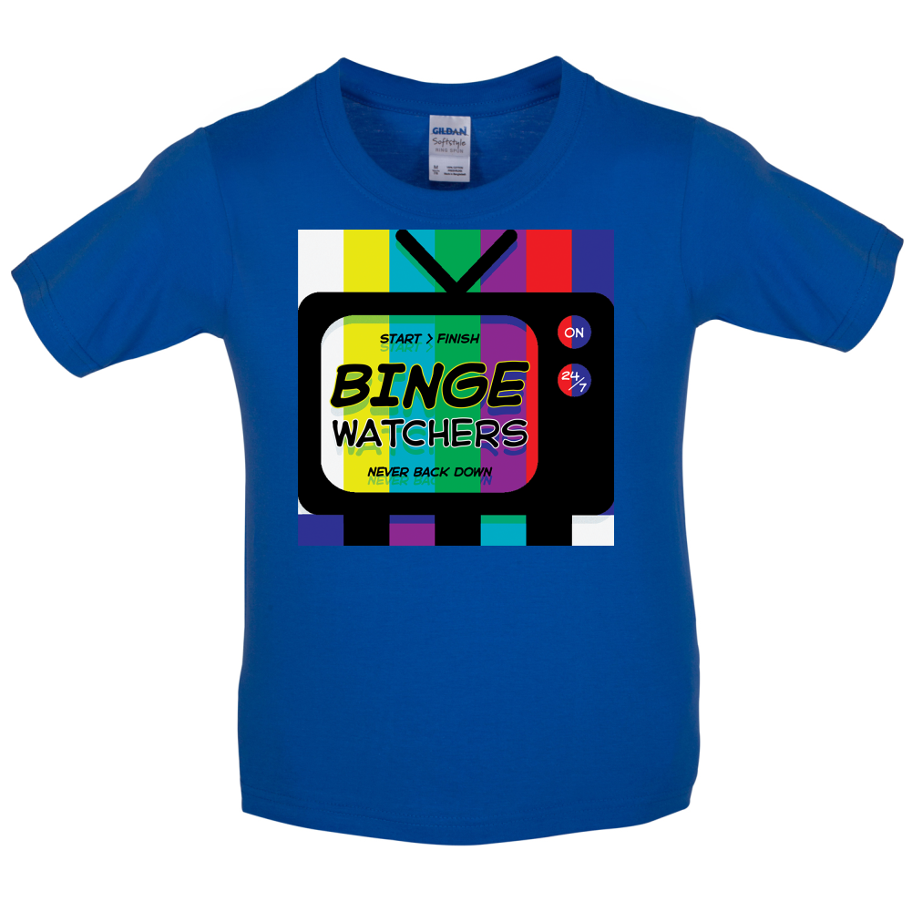 Binge Watchers Kids T Shirt