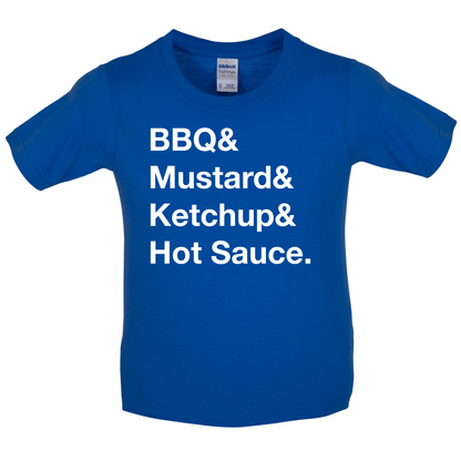 BBQ & Mustart & Ketchup Kids T Shirt
