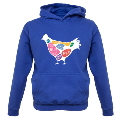 Butcher Chicken Diagram Kids T Shirt