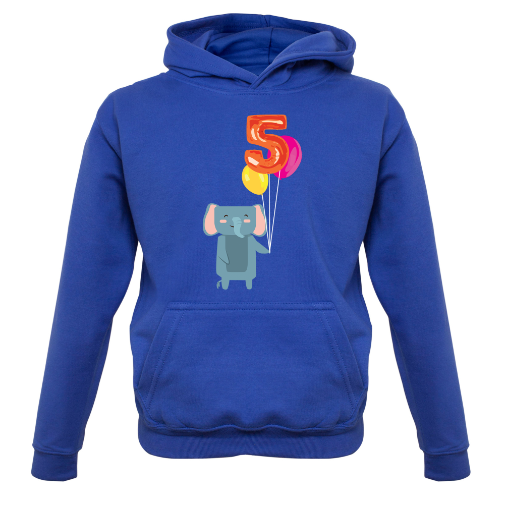 5th Birthday Elephant Kids T Shirt