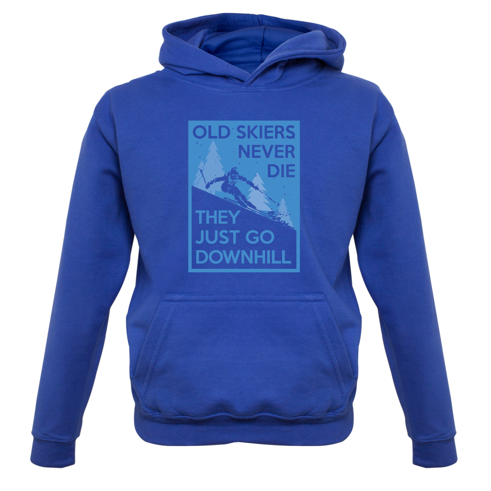 Skiers Go Downhill Kids T Shirt