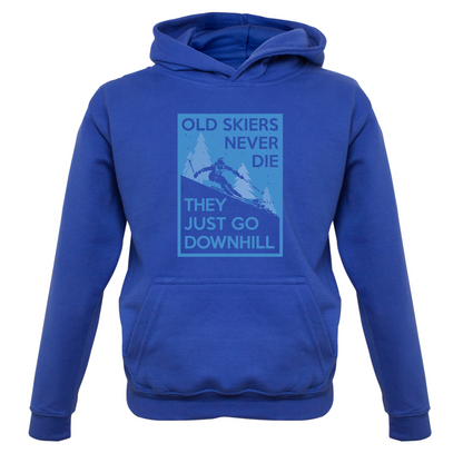 Skiers Go Downhill Kids T Shirt