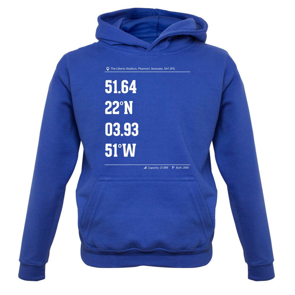 Stadium Coordinates Swansea Kids T Shirt
