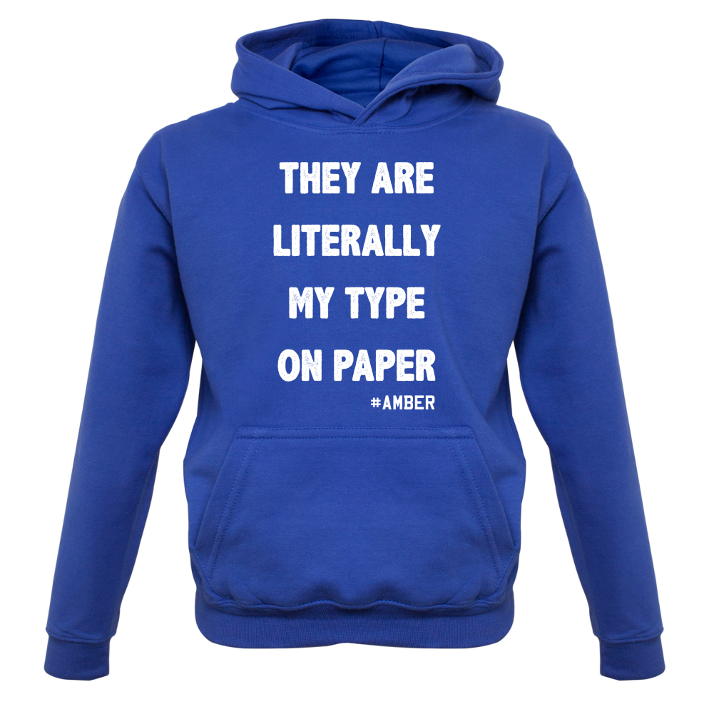Literally My Type On Paper Kids T Shirt