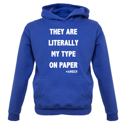 Literally My Type On Paper Kids T Shirt