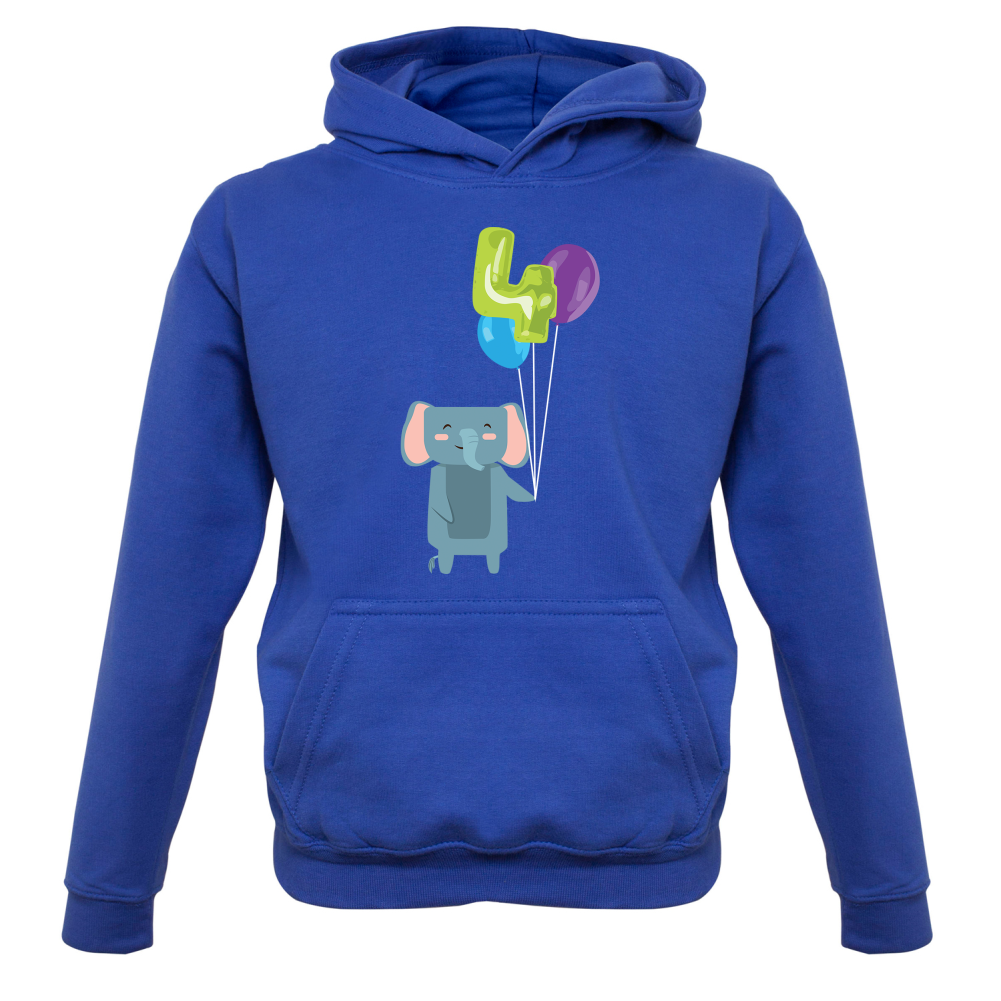 4th Birthday Elephant Kids T Shirt