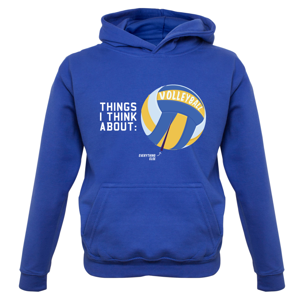 I Thiink About Volleyball Kids T Shirt