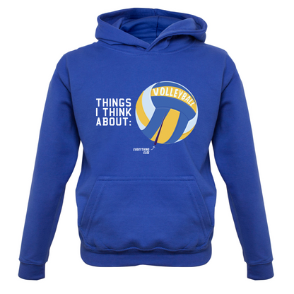 I Thiink About Volleyball Kids T Shirt