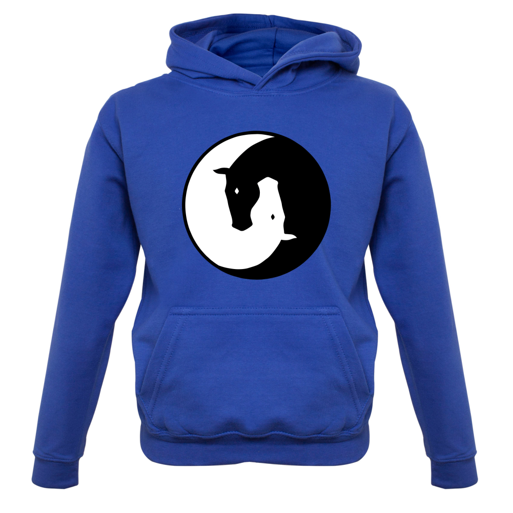 Yin Yang Horses Kids T Shirt