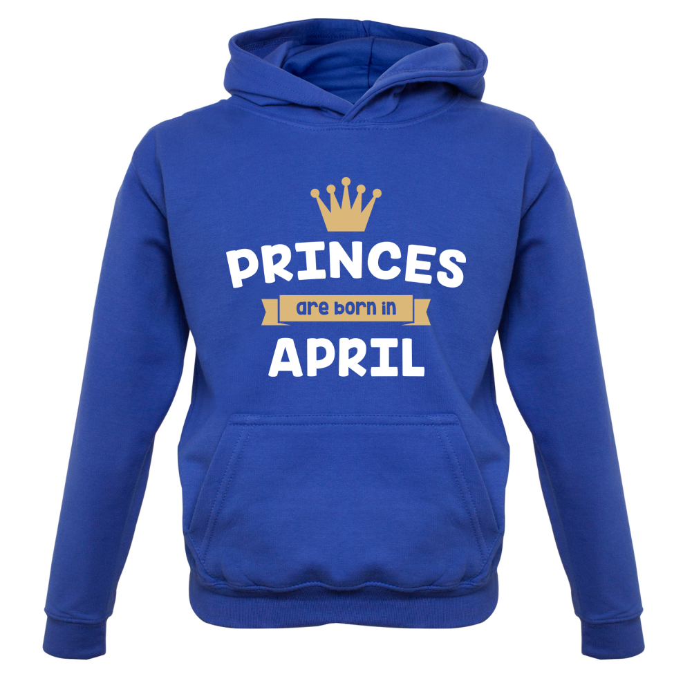 Princes Are Born In April Kids T Shirt