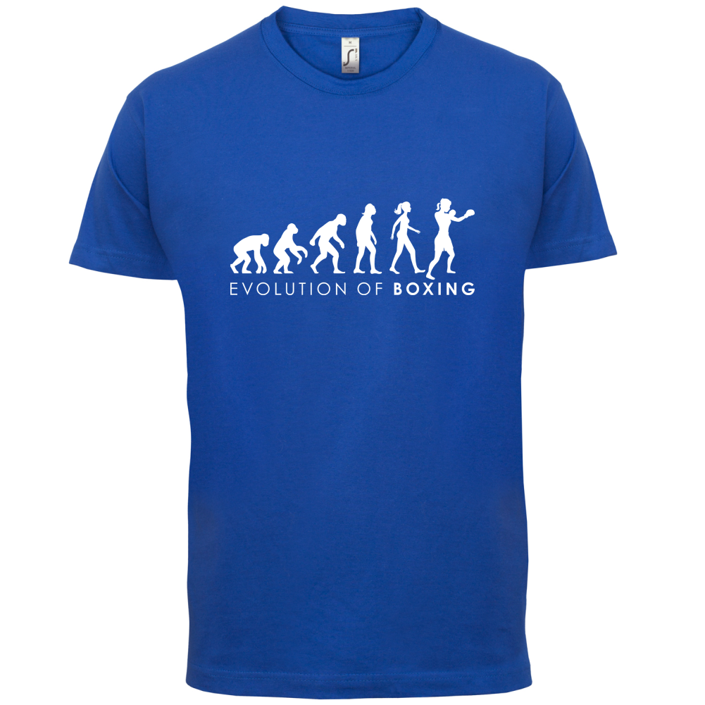 Evolution Of Woman Boxing T Shirt