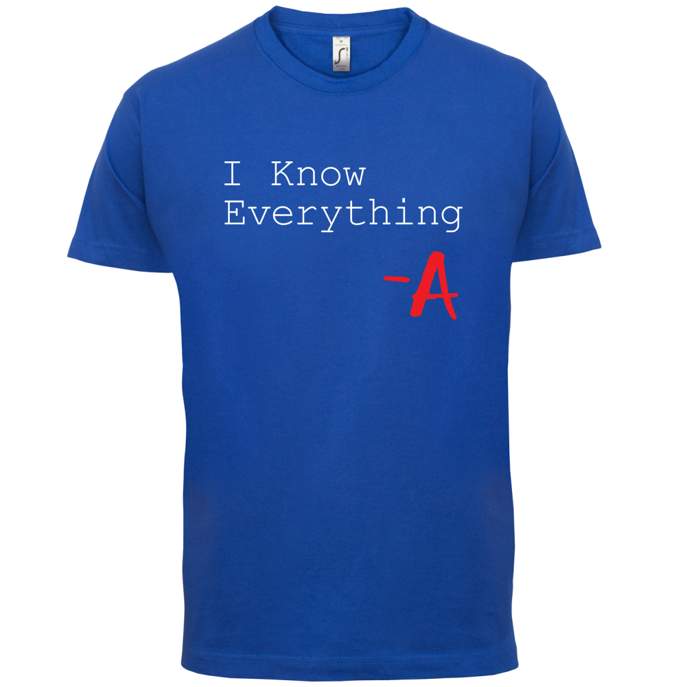 I Know Everything T Shirt