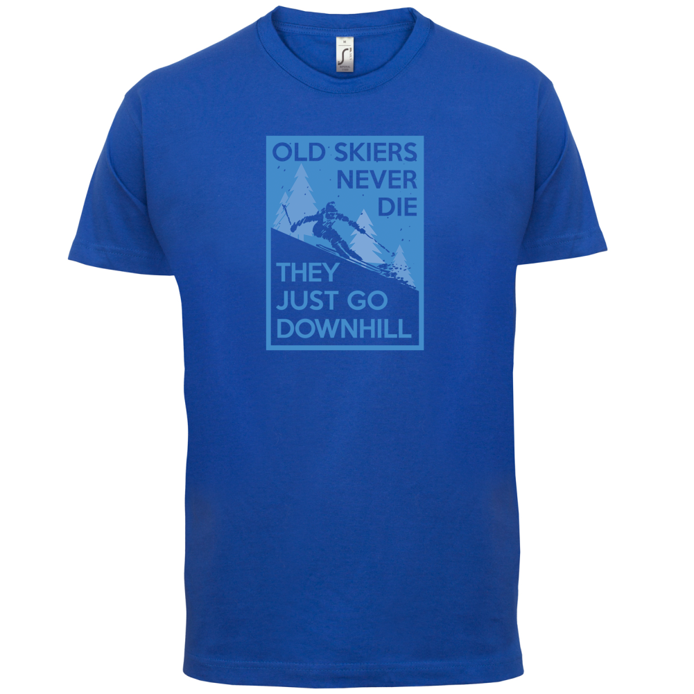 Skiers Go Downhill T Shirt