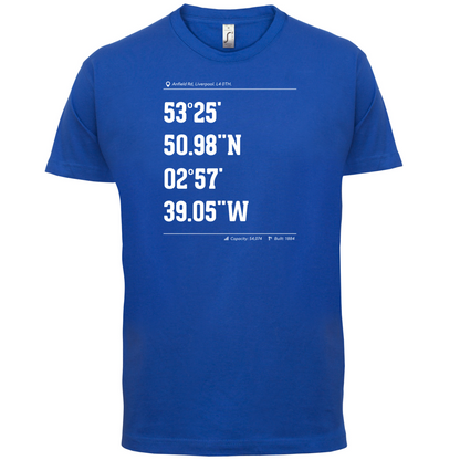 Stadium Coordinates Liverpool T Shirt